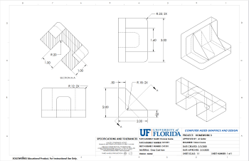 Photo of CAD drawing